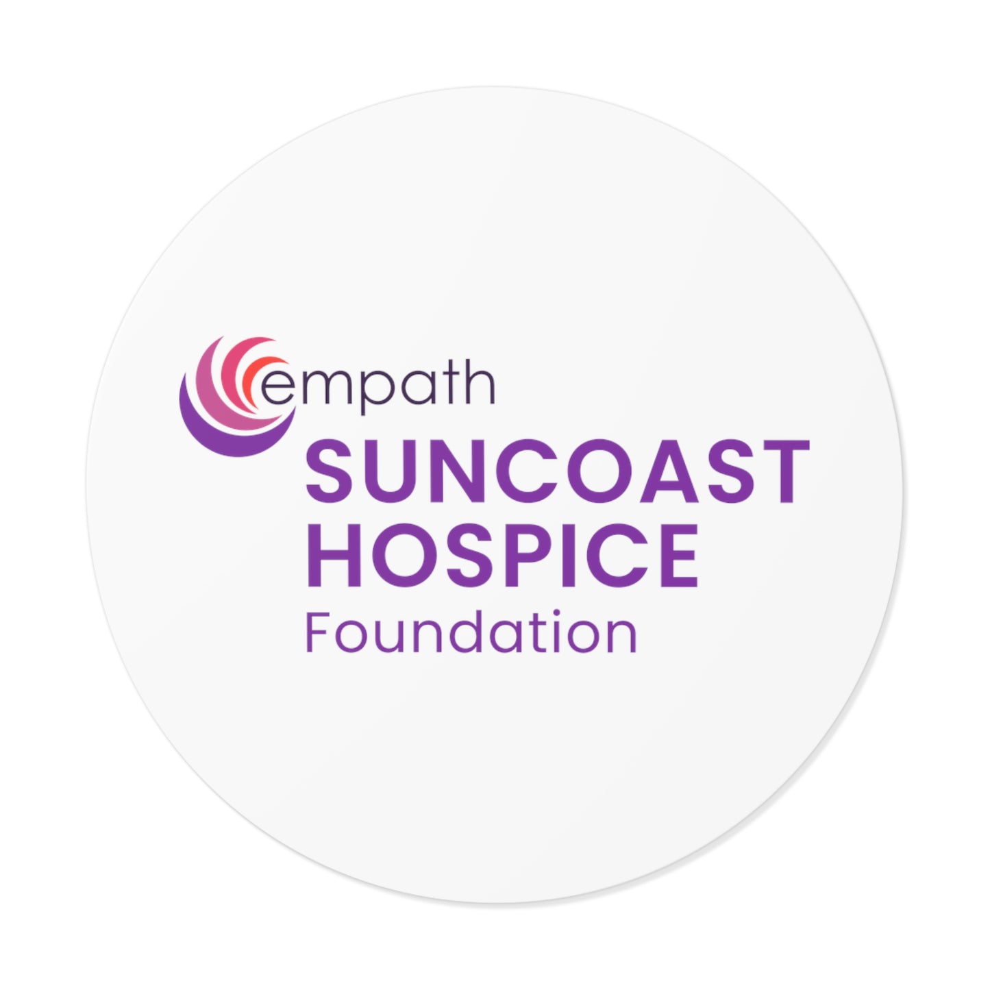 Round Vinyl Stickers - Suncoast Foundation