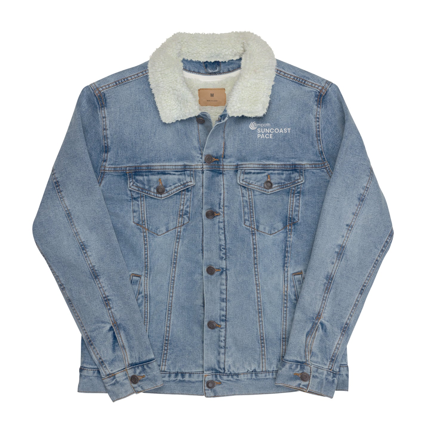 Unisex denim sherpa jacket - Suncoast PACE