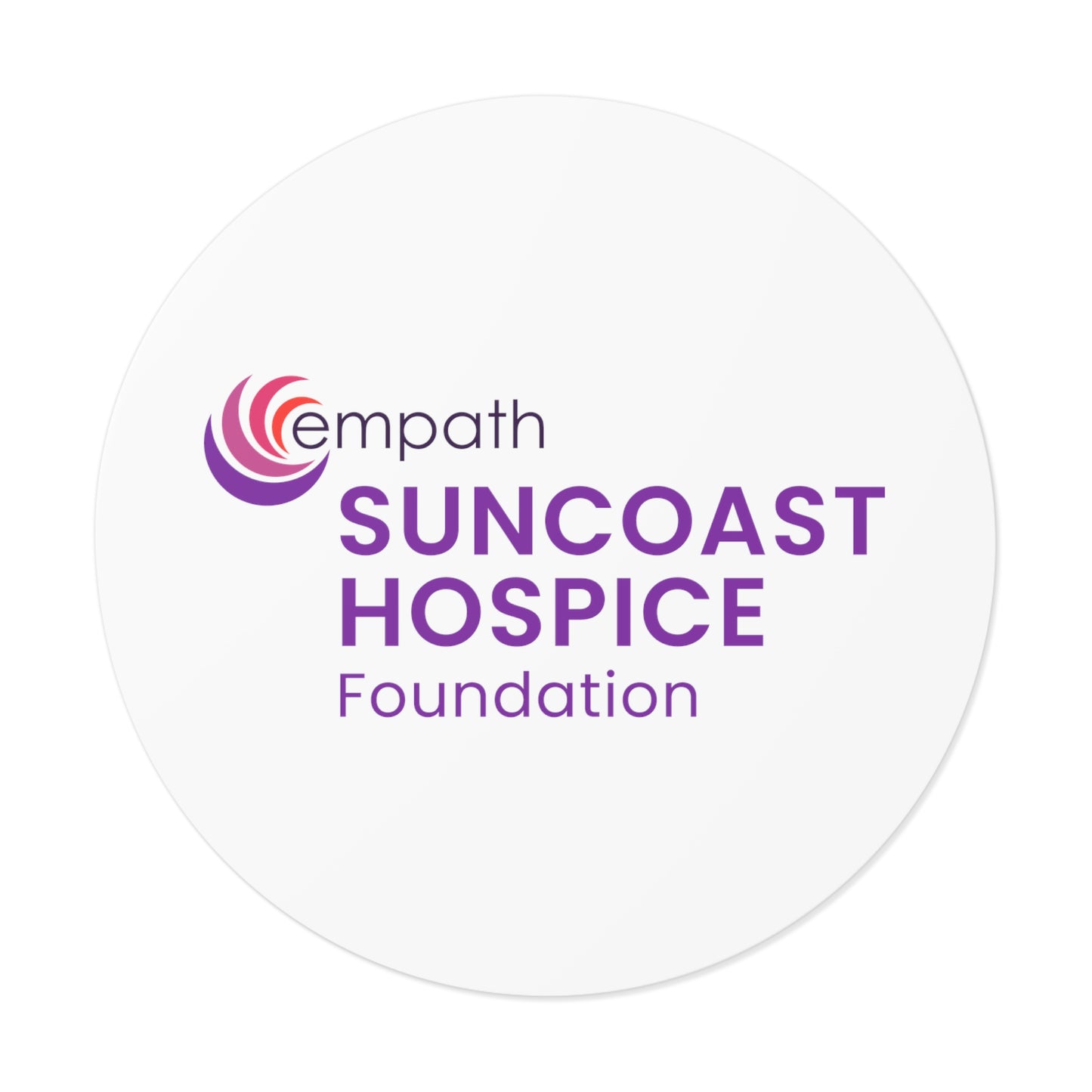 Round Vinyl Stickers - Suncoast Foundation