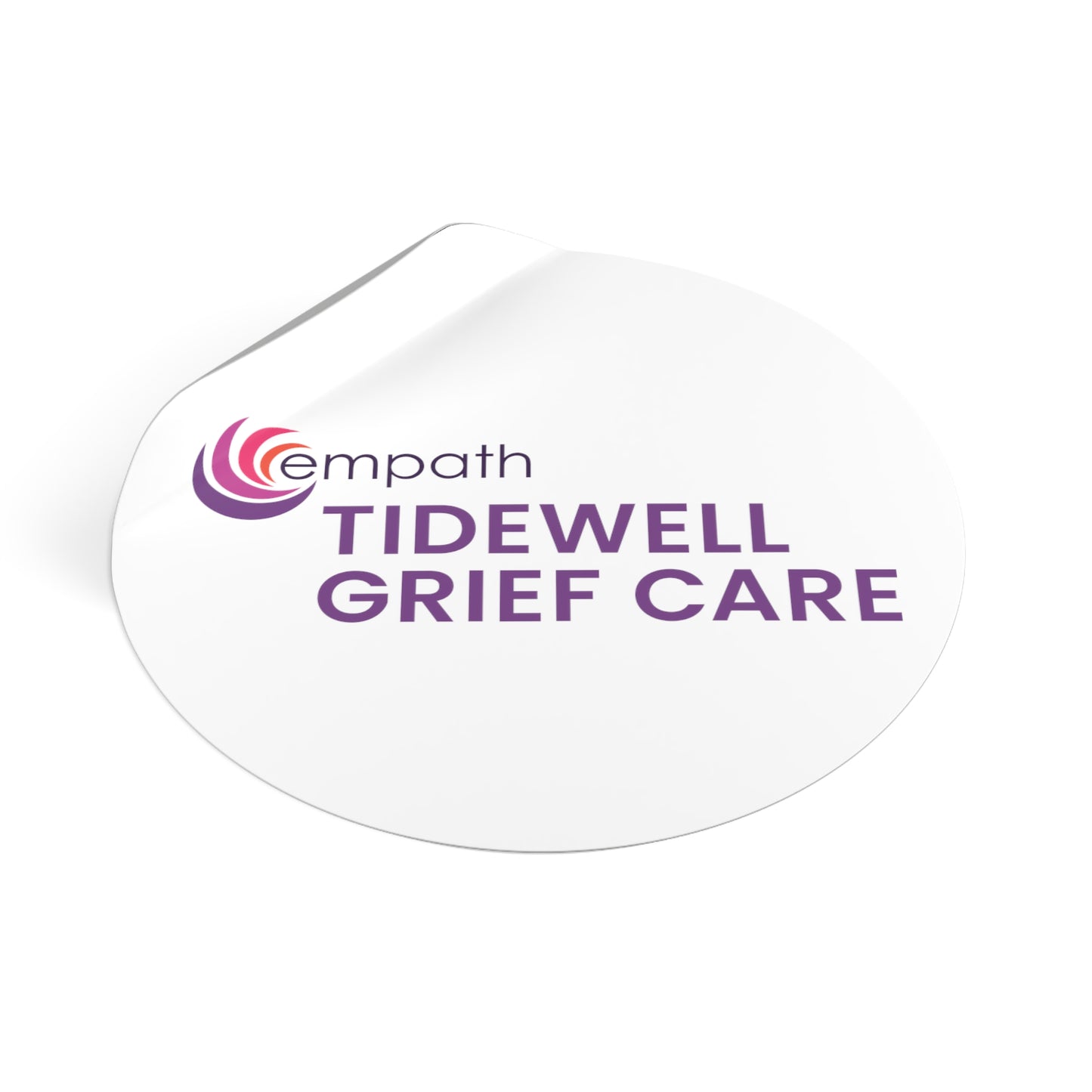 Round Vinyl Stickers - Tidewell Grief Care