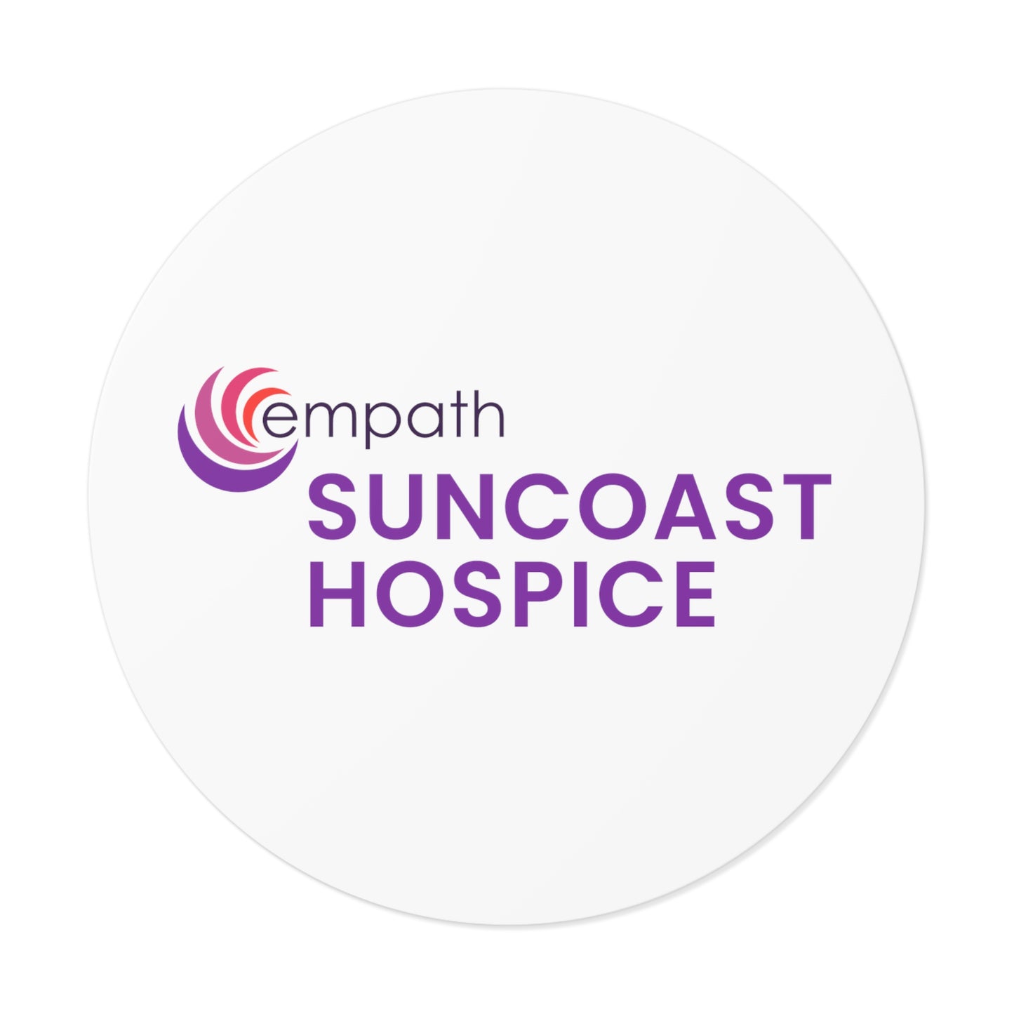 Round Vinyl Stickers - Suncoast Hospice