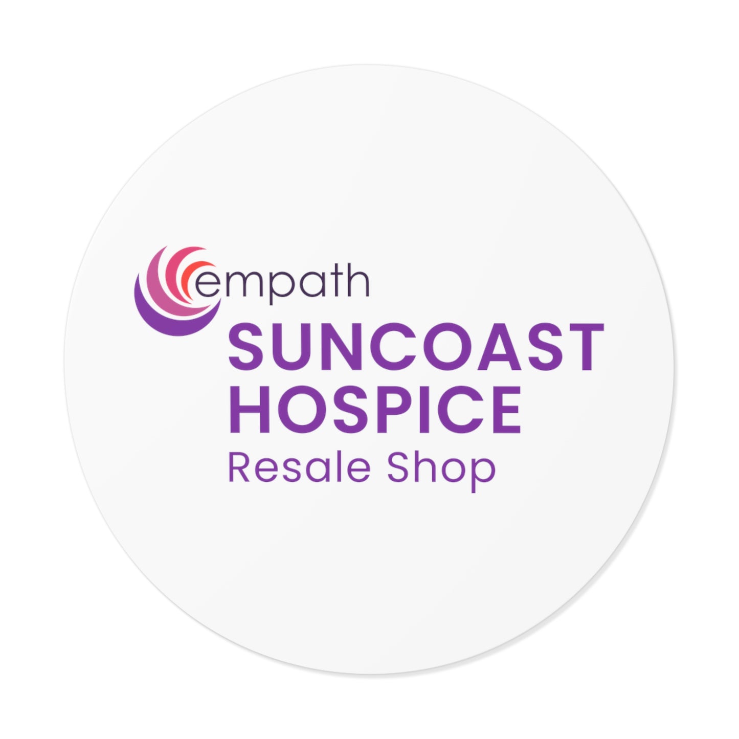 Round Vinyl Stickers - Suncoast Resale Shop