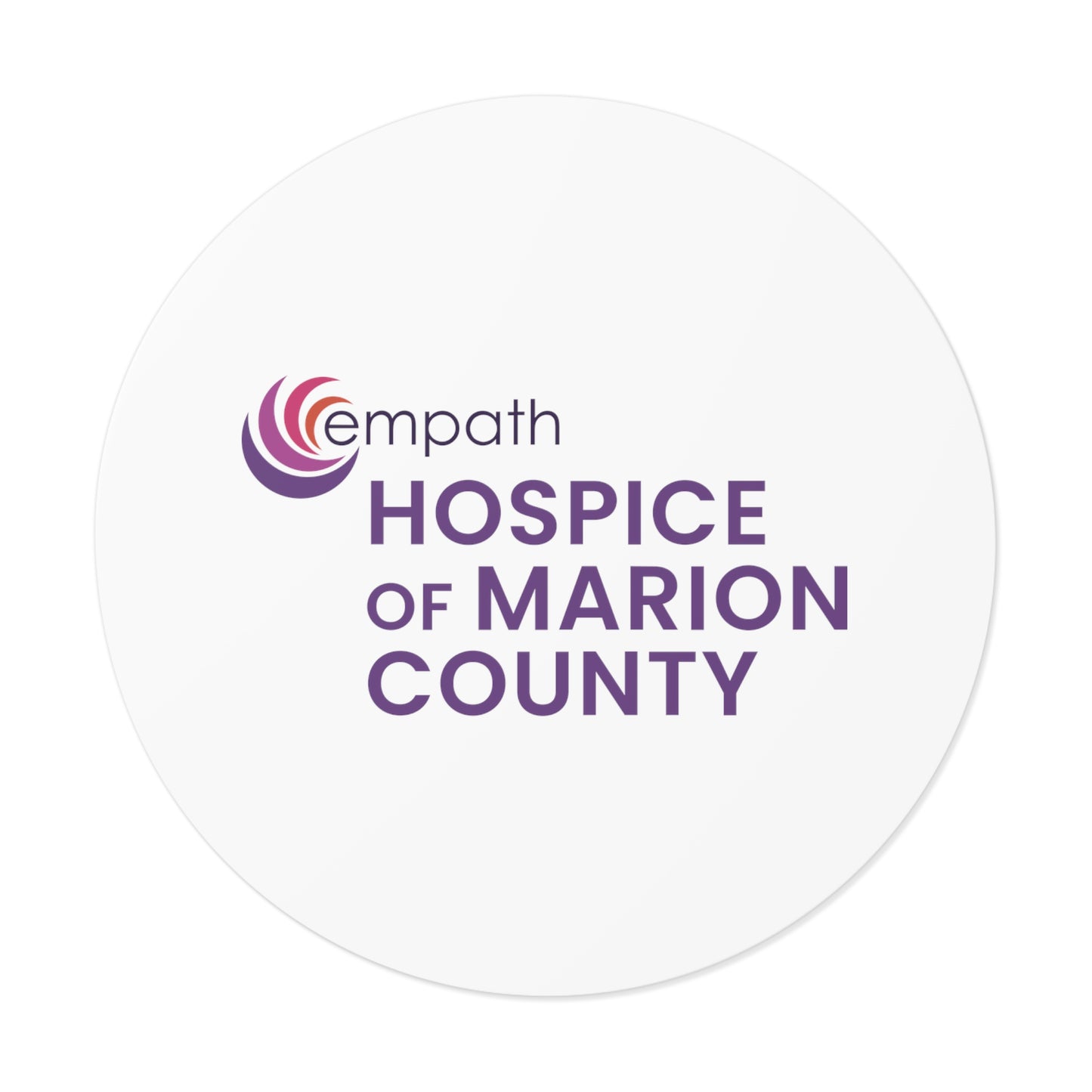 Round Vinyl Stickers - Hospice of Marion County