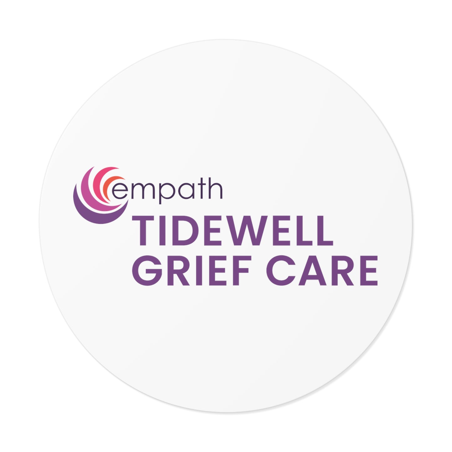 Round Vinyl Stickers - Tidewell Grief Care