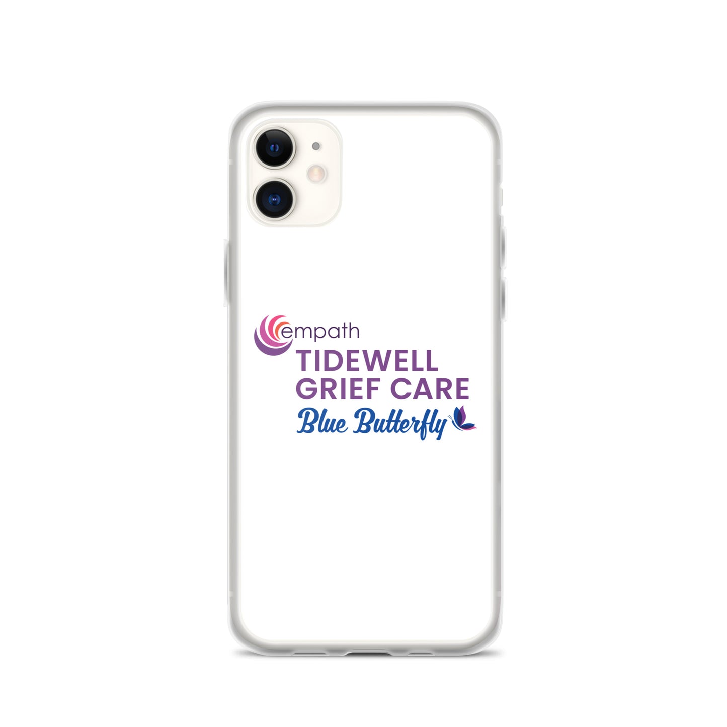 Clear Case for iPhone® - Tidewell Blue Butterfly