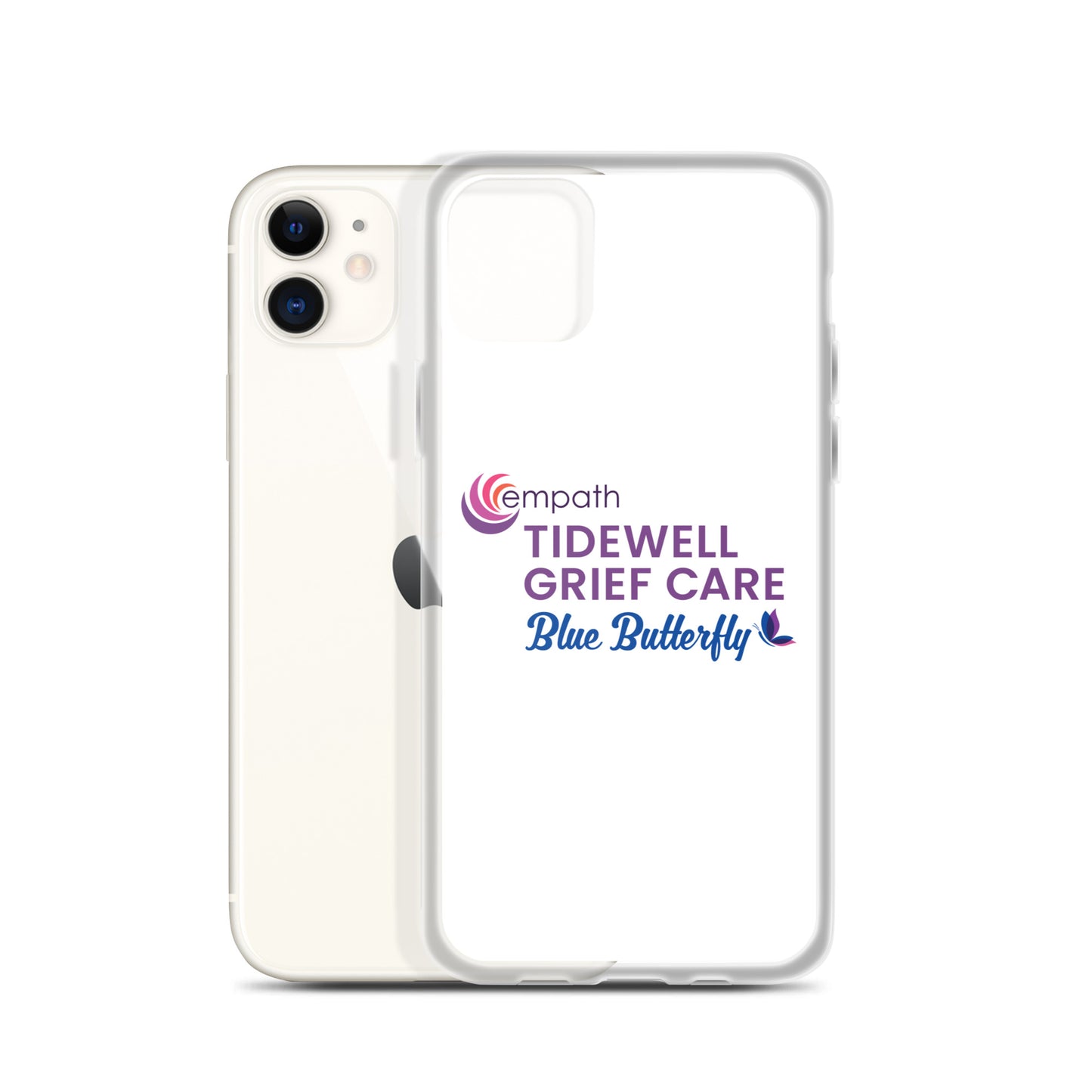 Clear Case for iPhone® - Tidewell Blue Butterfly