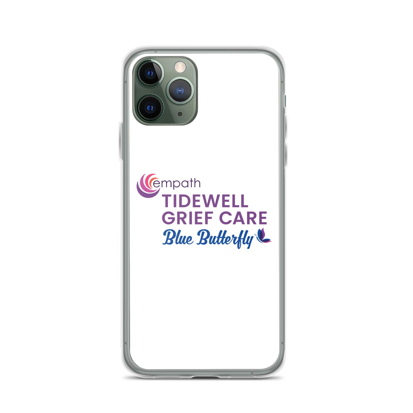 Clear Case for iPhone® - Tidewell Blue Butterfly