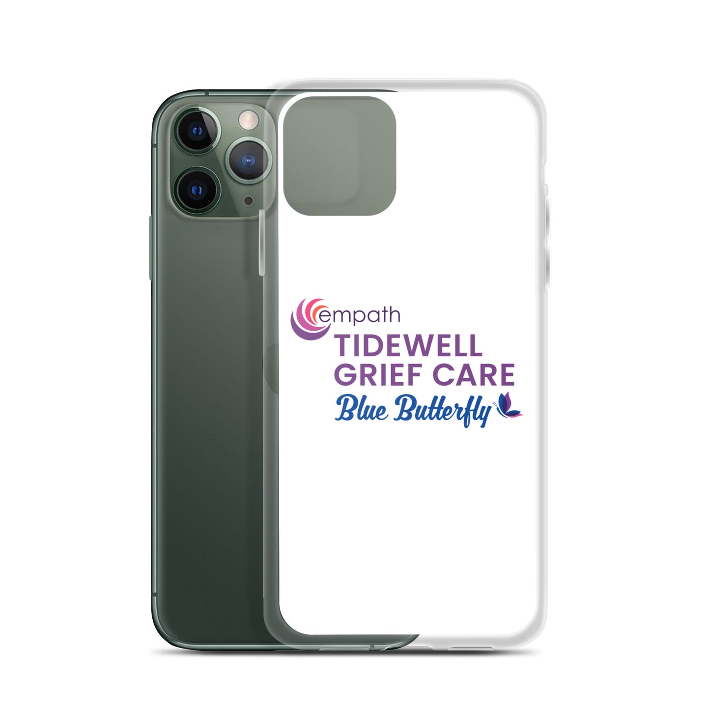 Clear Case for iPhone® - Tidewell Blue Butterfly