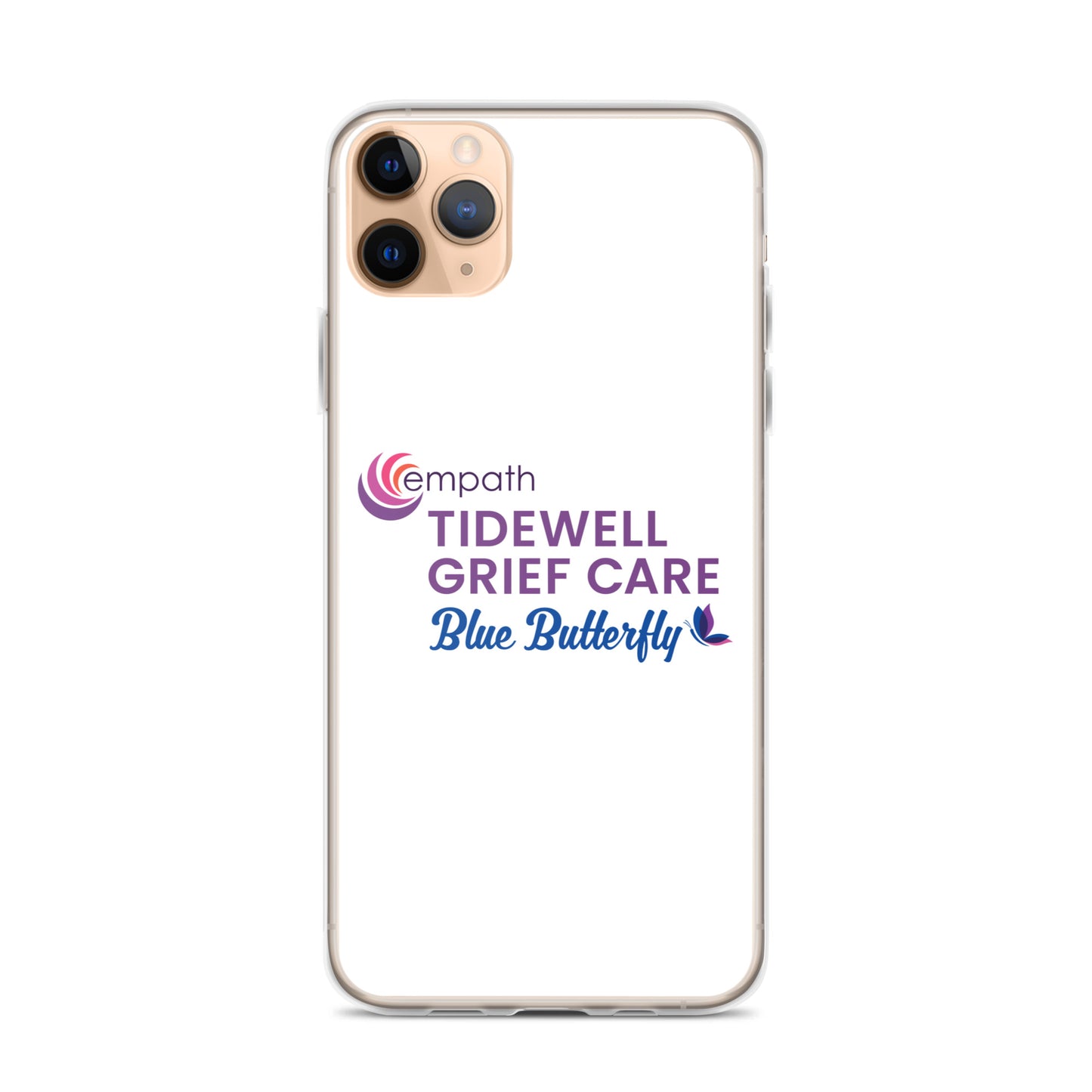 Clear Case for iPhone® - Tidewell Blue Butterfly