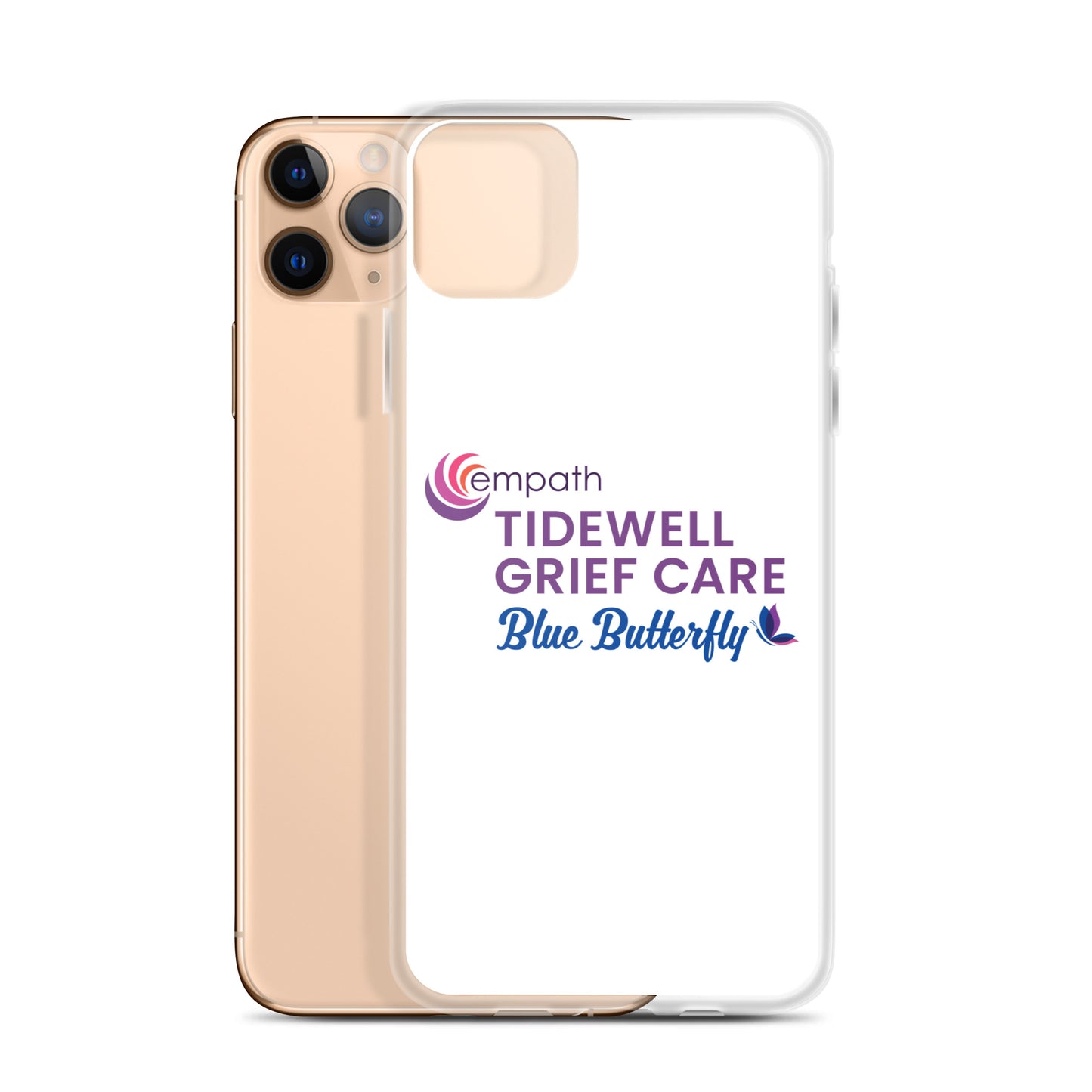 Clear Case for iPhone® - Tidewell Blue Butterfly