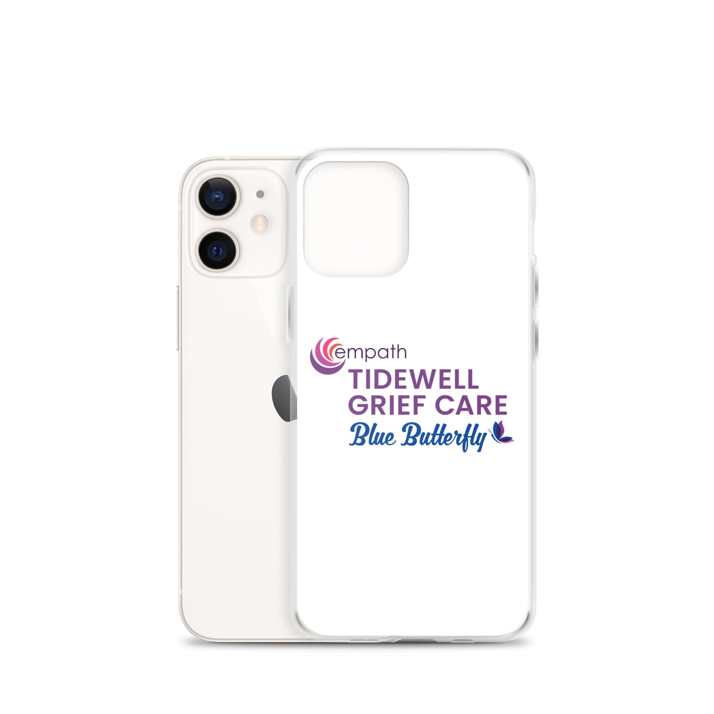 Clear Case for iPhone® - Tidewell Blue Butterfly