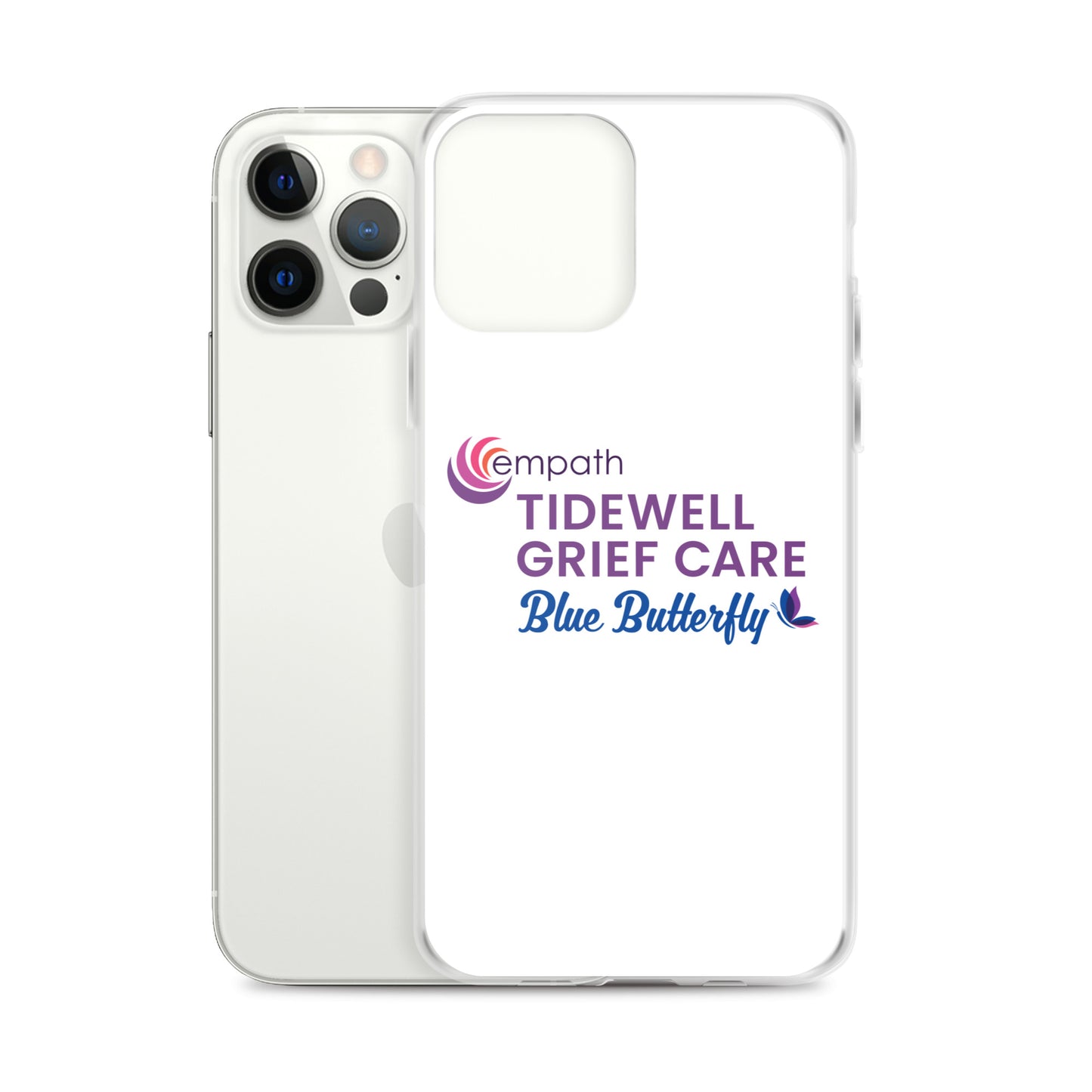 Clear Case for iPhone® - Tidewell Blue Butterfly