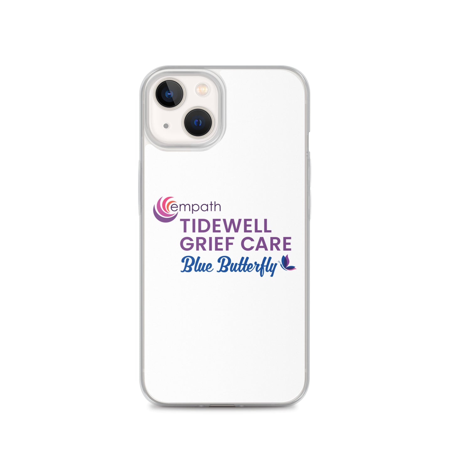 Clear Case for iPhone® - Tidewell Blue Butterfly