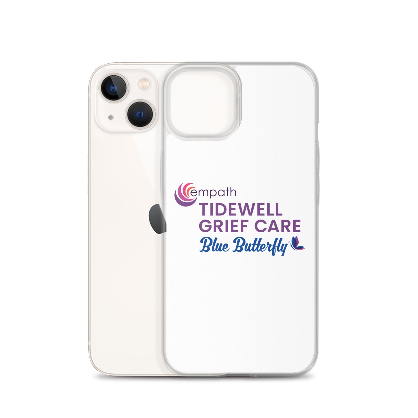 Clear Case for iPhone® - Tidewell Blue Butterfly