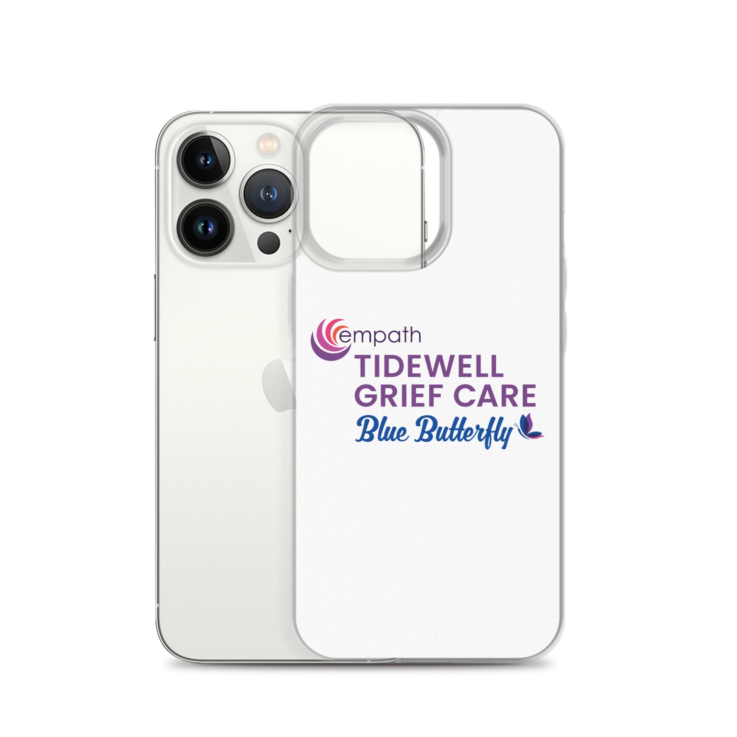 Clear Case for iPhone® - Tidewell Blue Butterfly