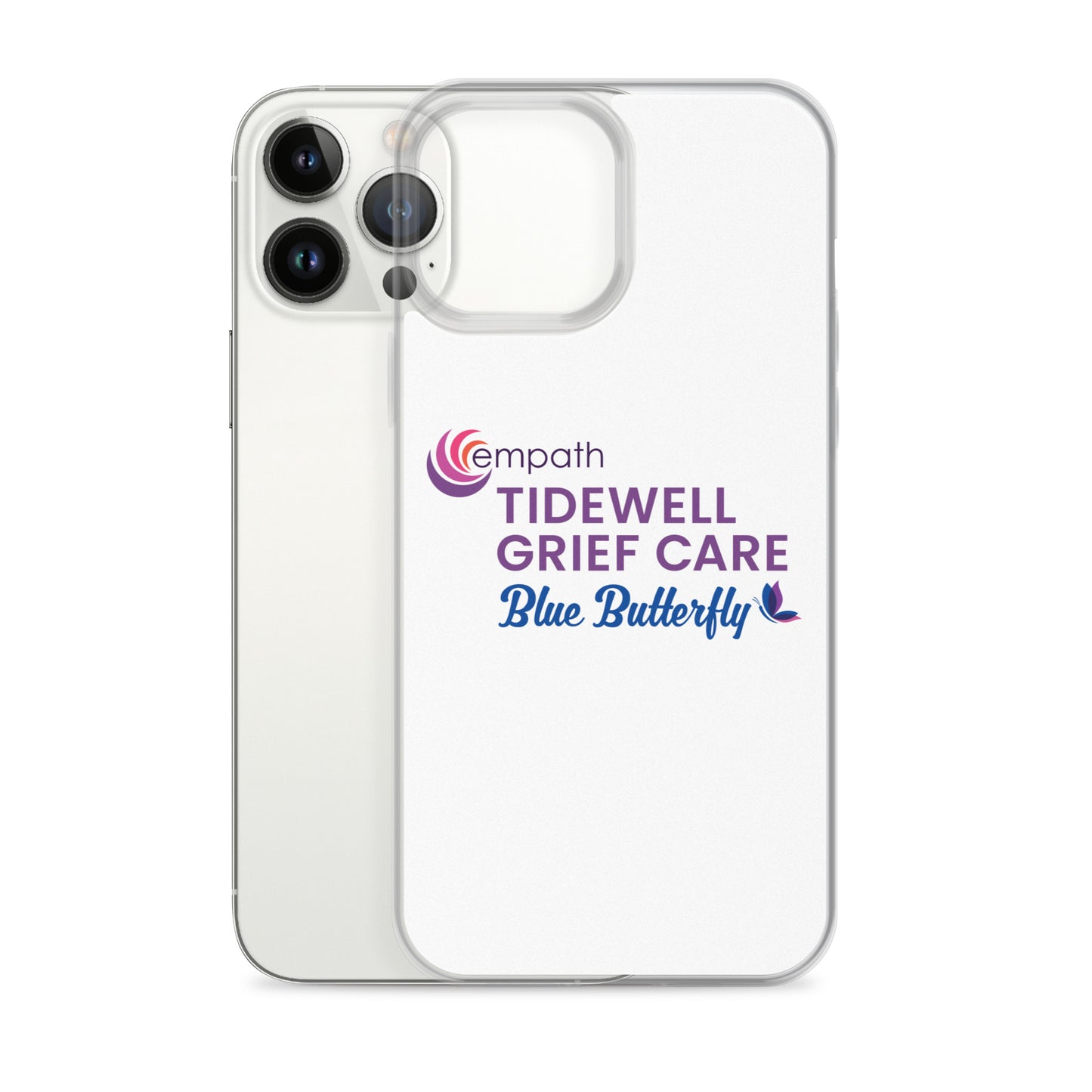 Clear Case for iPhone® - Tidewell Blue Butterfly