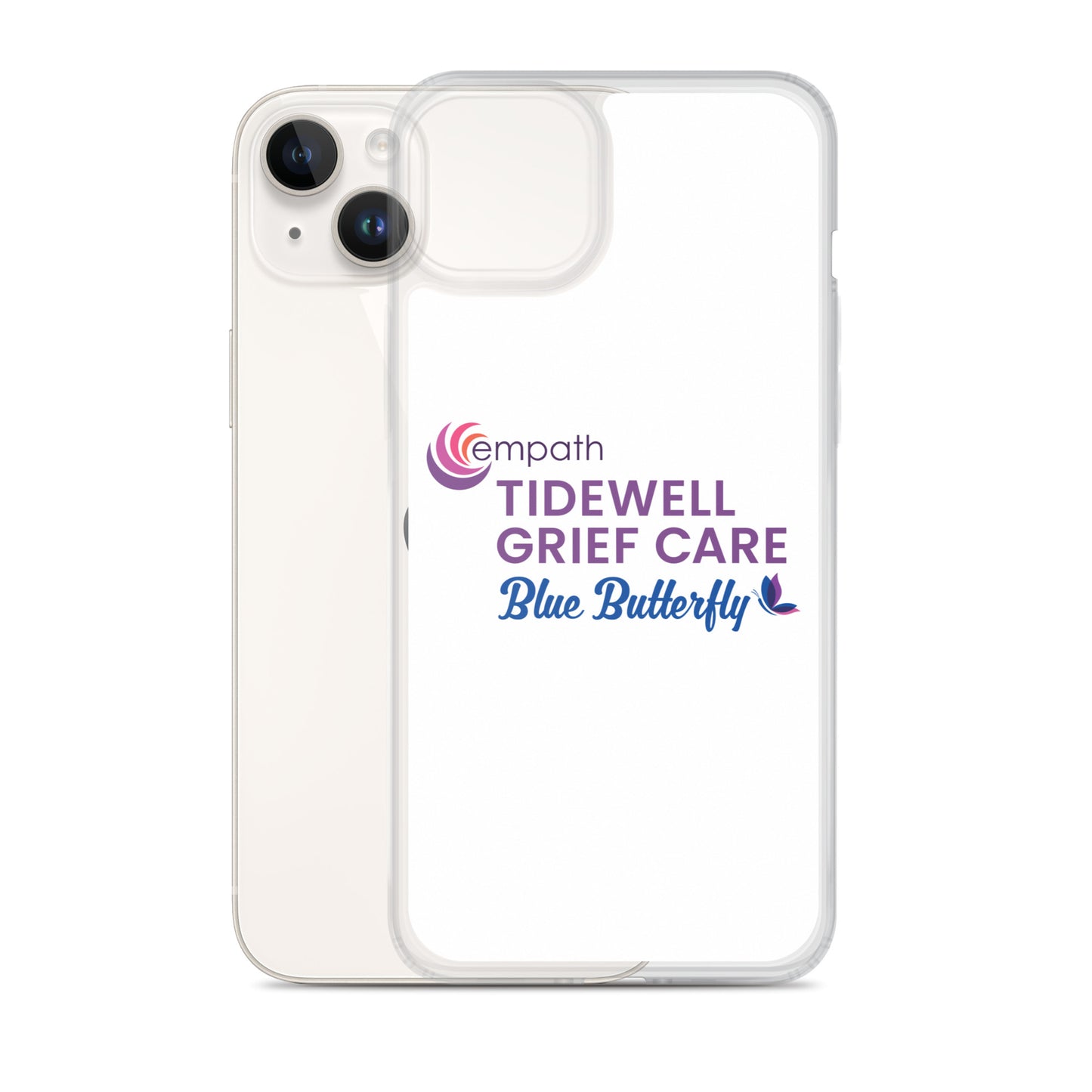 Clear Case for iPhone® - Tidewell Blue Butterfly