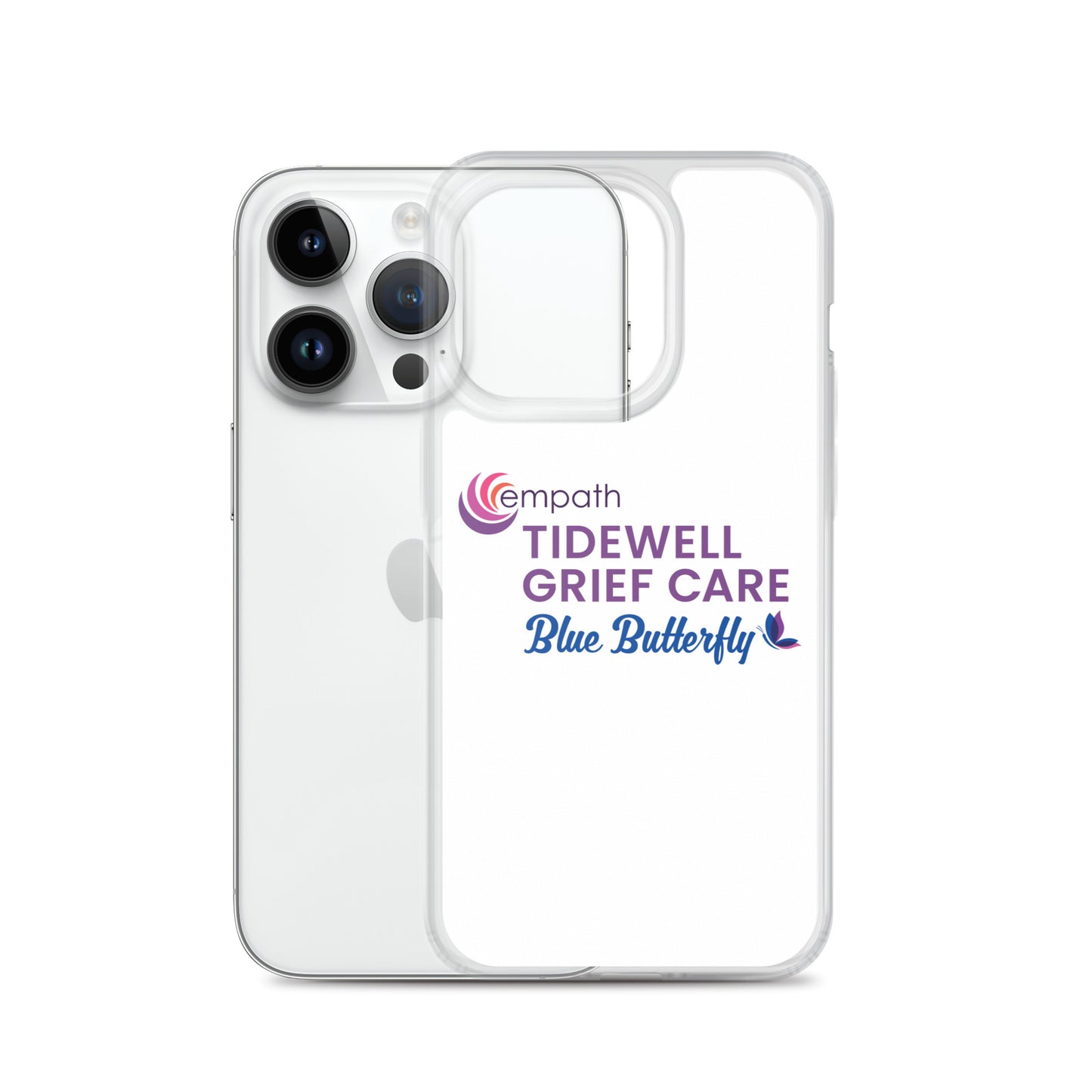 Clear Case for iPhone® - Tidewell Blue Butterfly