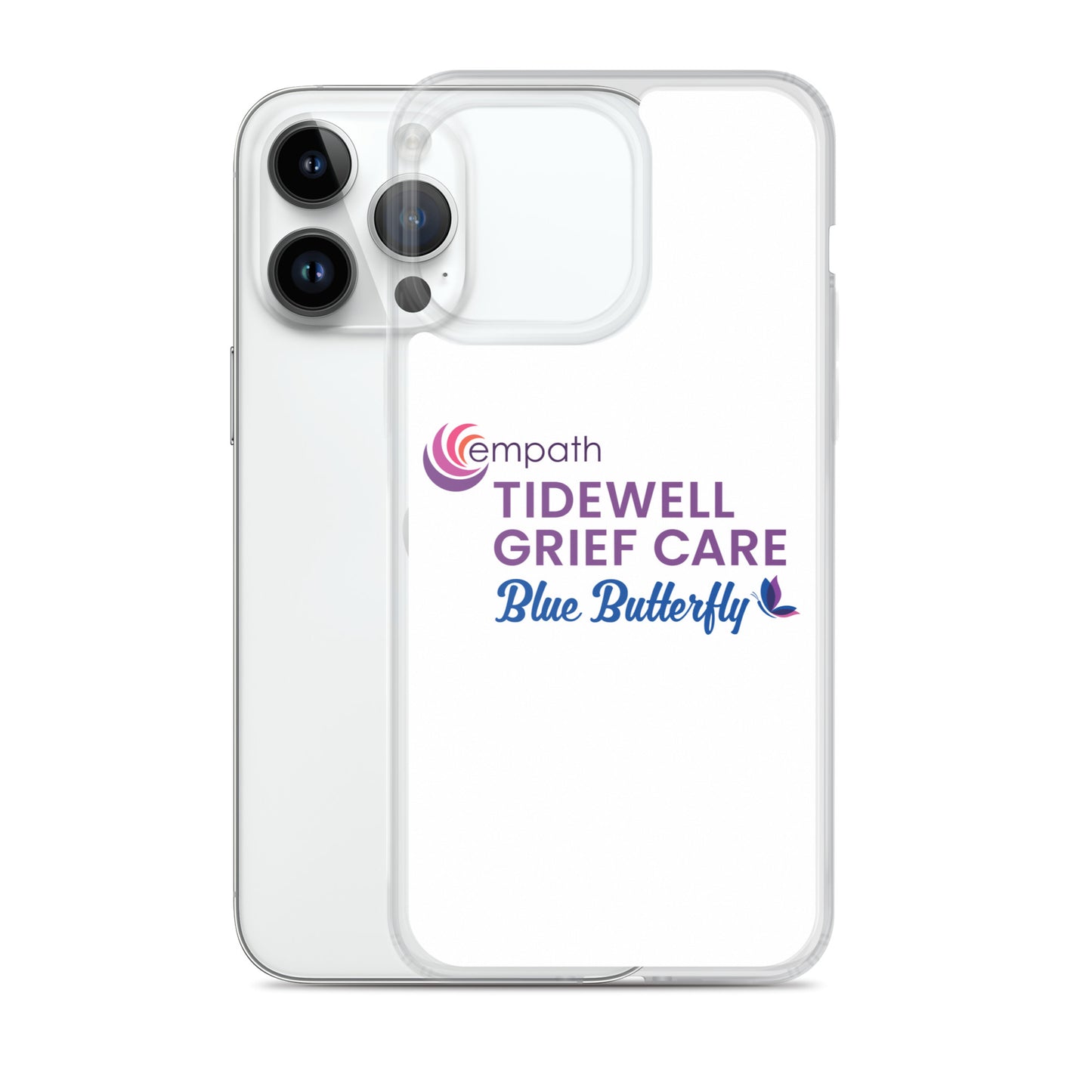 Clear Case for iPhone® - Tidewell Blue Butterfly