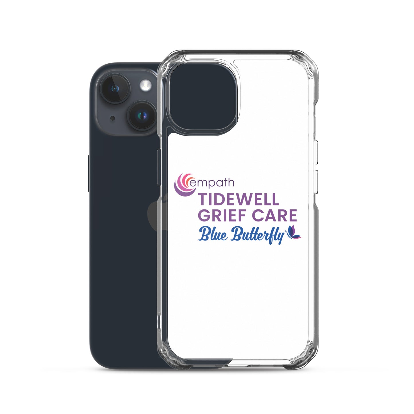 Clear Case for iPhone® - Tidewell Blue Butterfly