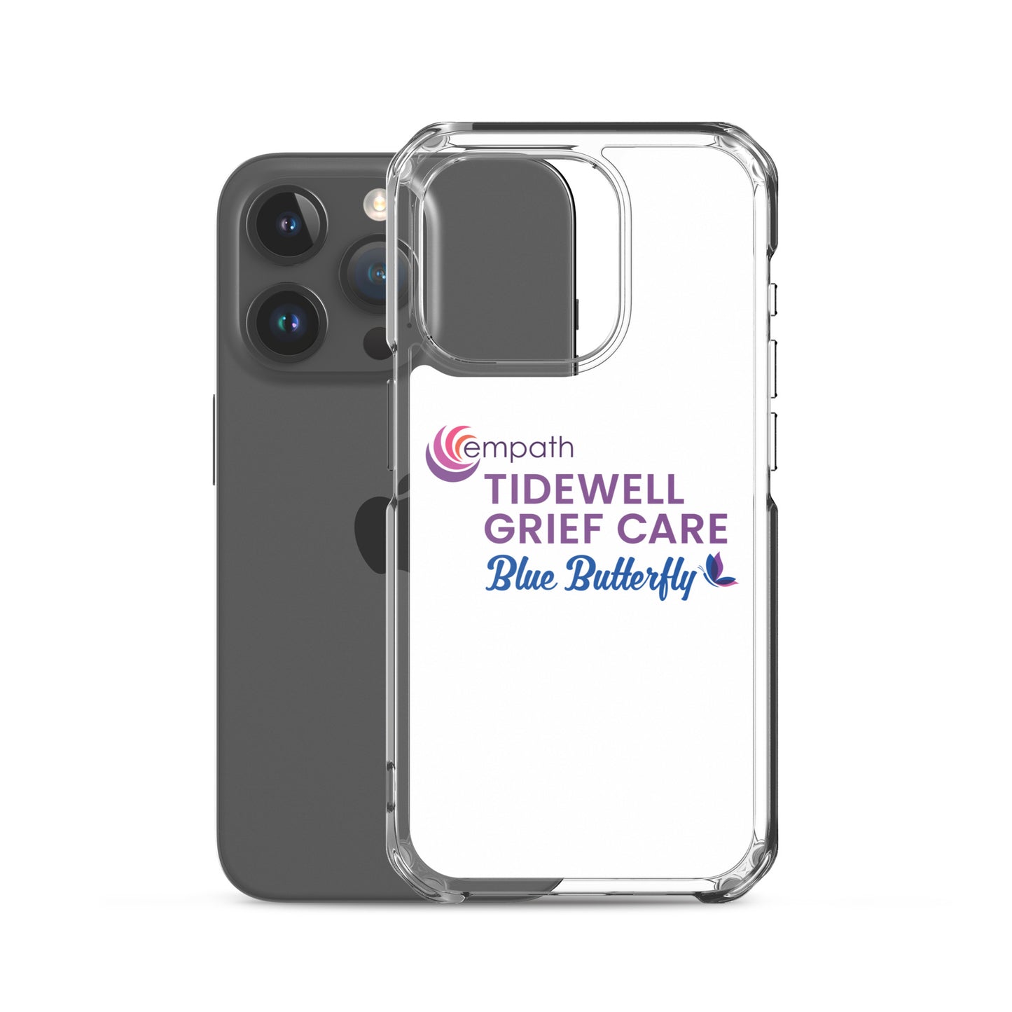 Clear Case for iPhone® - Tidewell Blue Butterfly