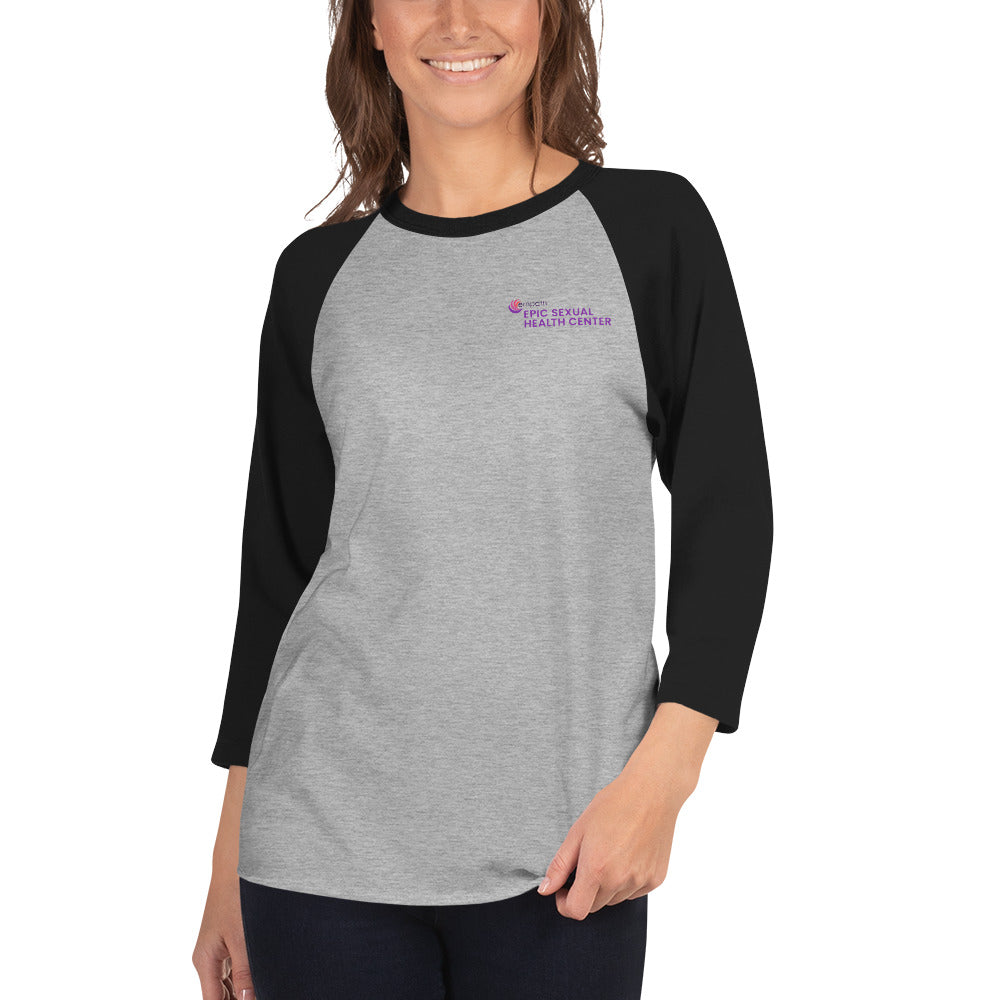 3/4 sleeve raglan shirt - EPIC Sexual Health Center