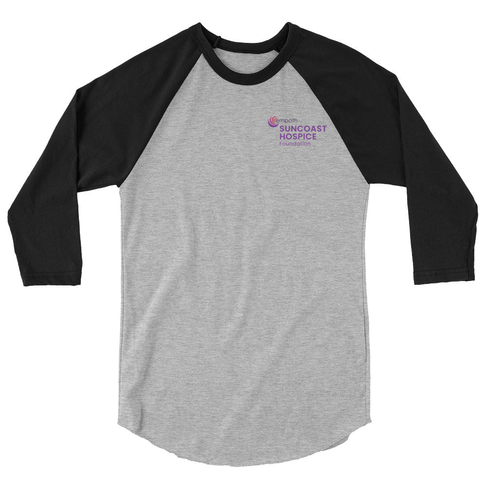 3/4 sleeve raglan shirt - Suncoast Hospice Foundation