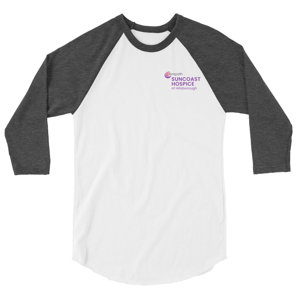 3/4 sleeve raglan shirt - Suncoast Hospice of Hillsborough