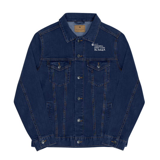 Unisex denim jacket - Tidewell Blue Butterfly