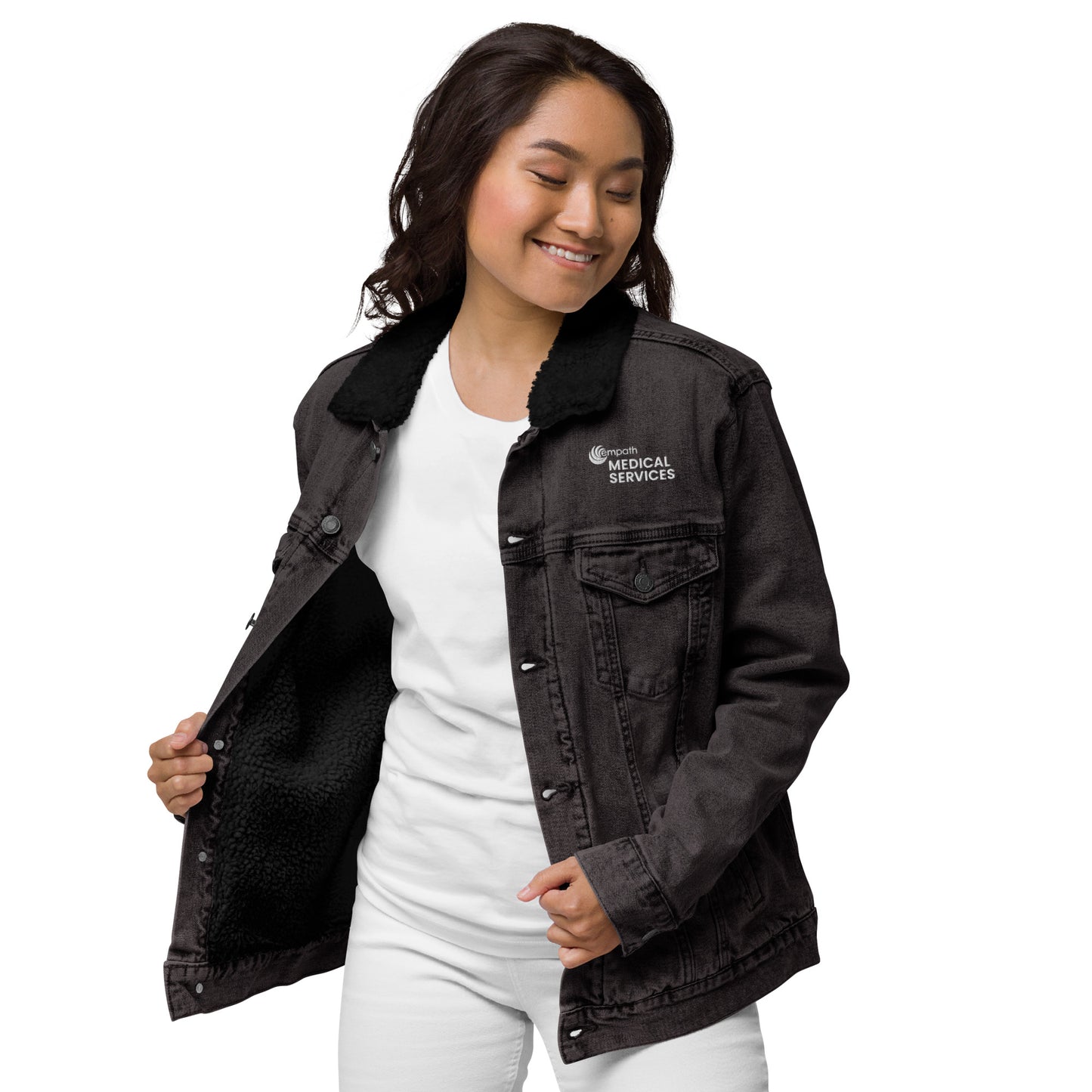 Unisex denim sherpa jacket - Empath Medical Services