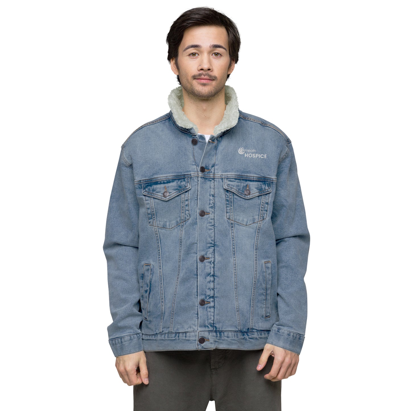 Unisex denim sherpa jacket - Empath Hospice